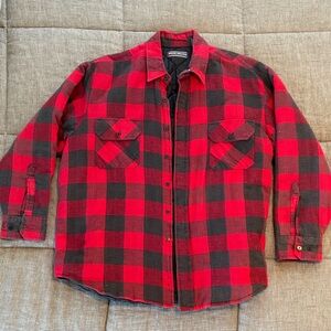 Red and Black Plaid Men's Shirt